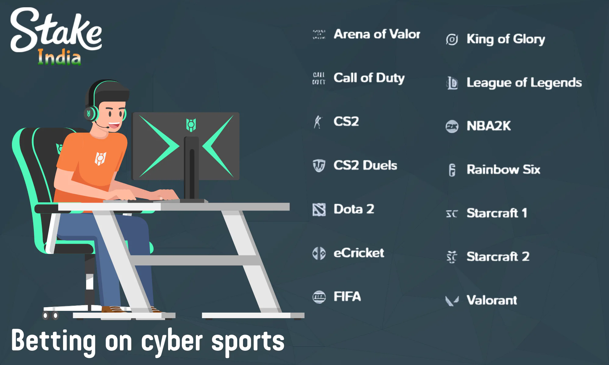 For fans of eSports events, Stake offers bets on the most popular eSports events