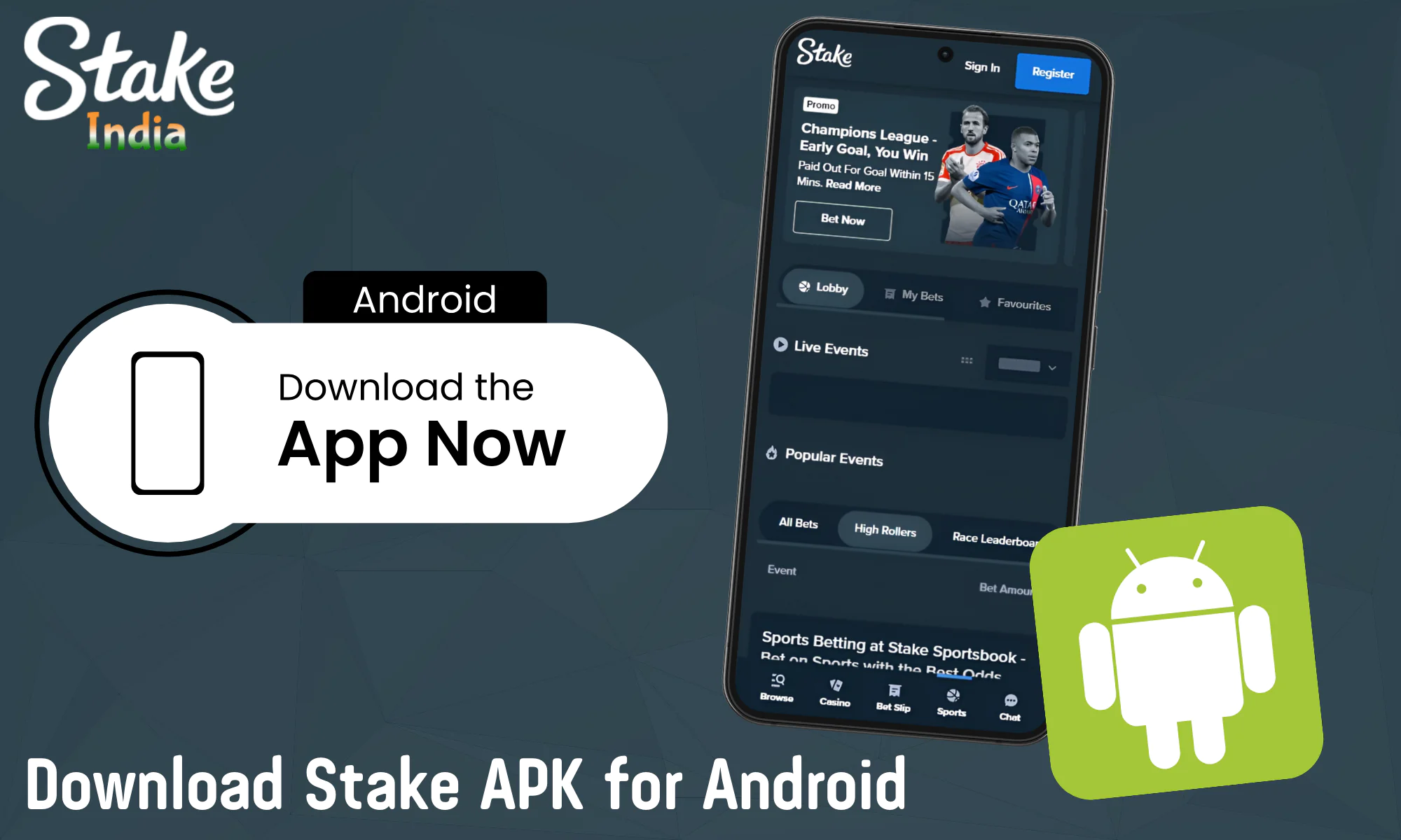 Step-by-step instructions on how to download the Stake app for Android