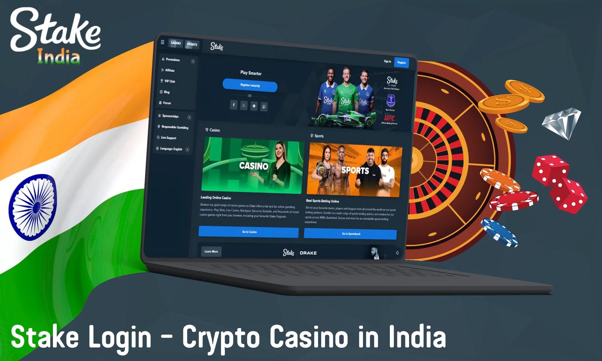 Stake Casino has many new and modern games that are available to Indian players