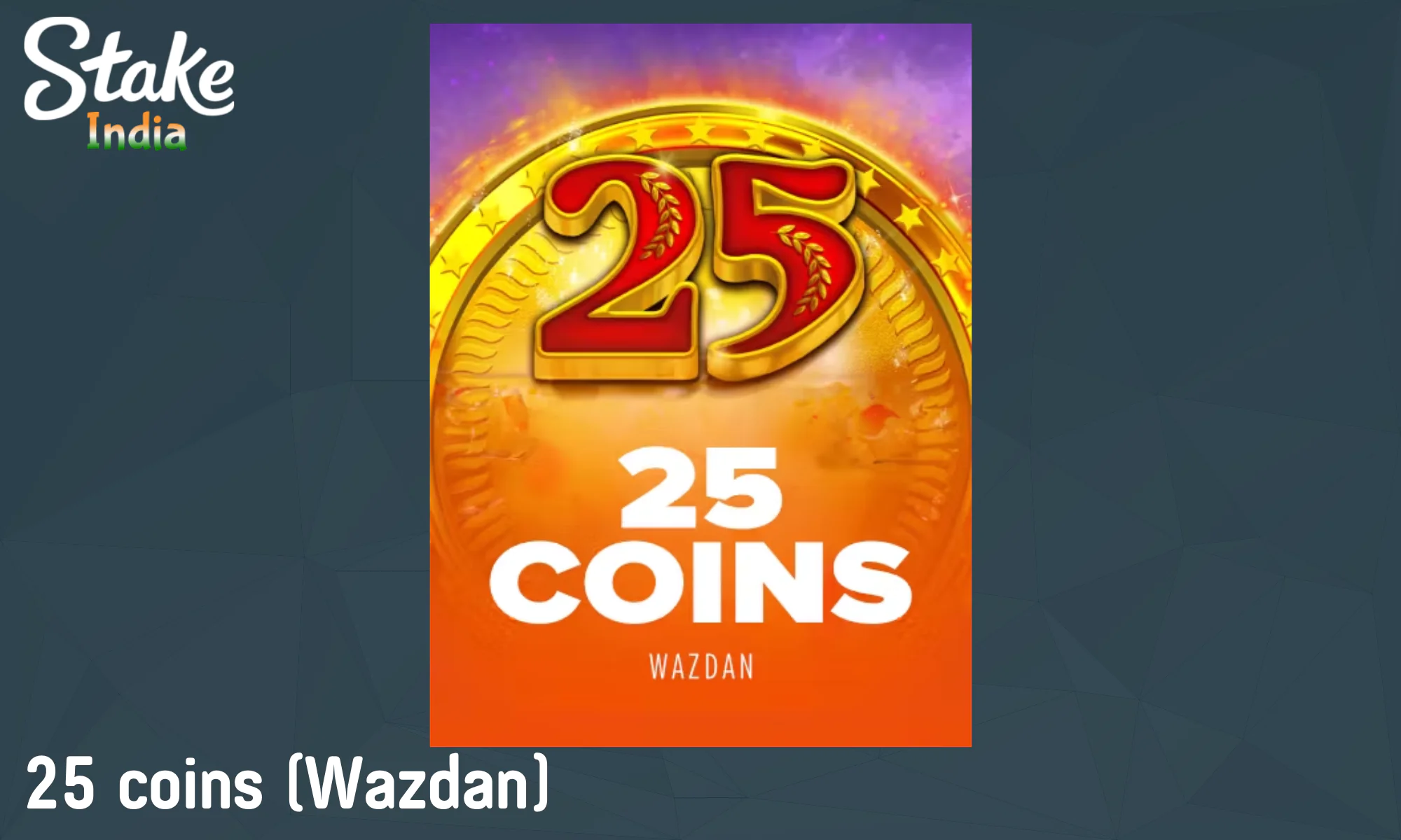 25 coins simple and reliable slot with high wins in Stake