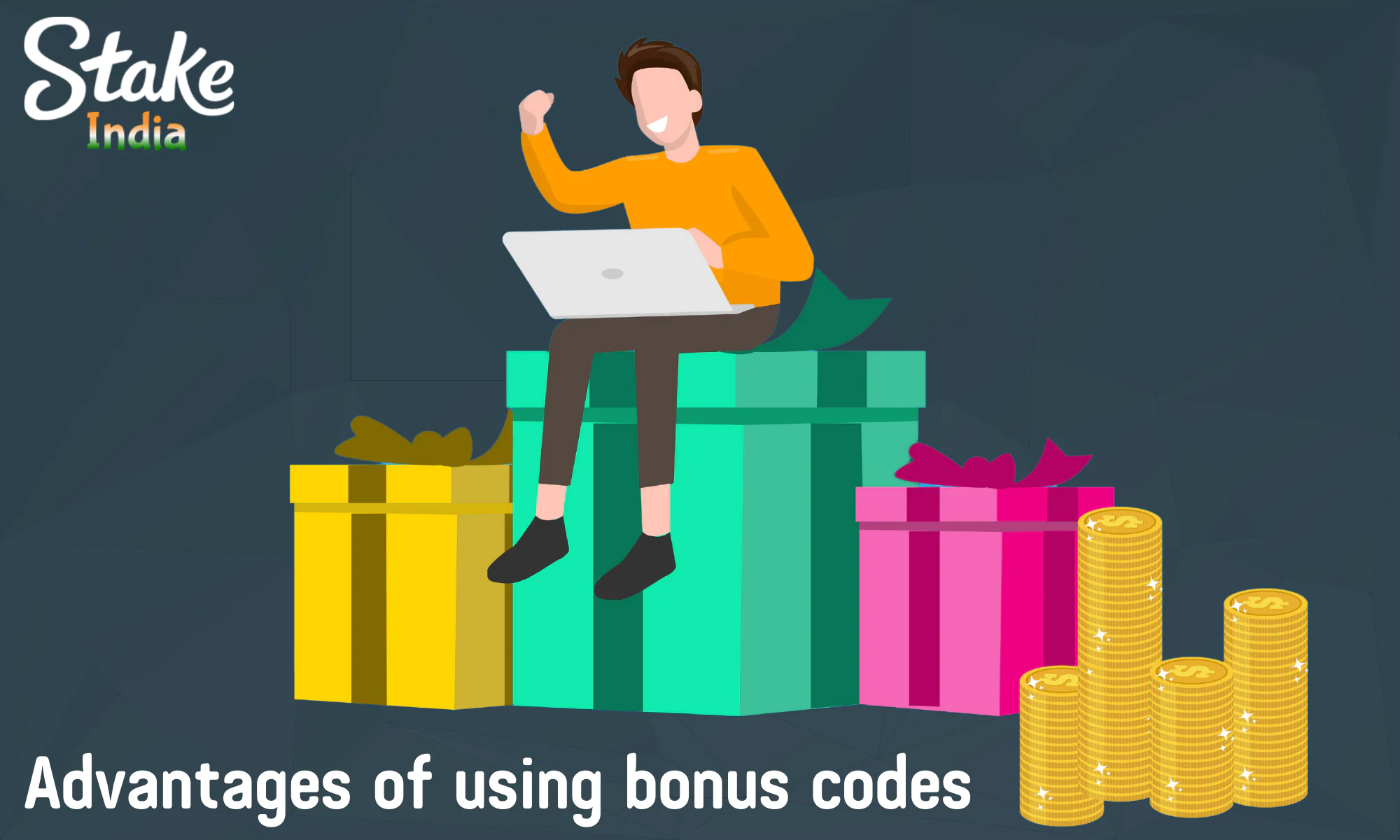 The list of benefits you get when using bonus codes at Stake