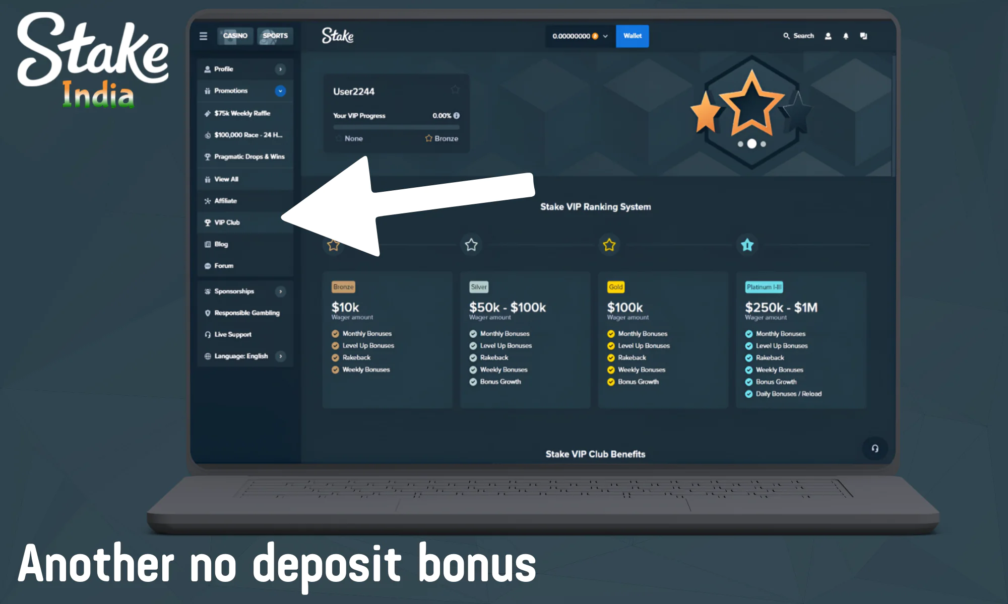 Stake also offers birthday and account verification bonuses