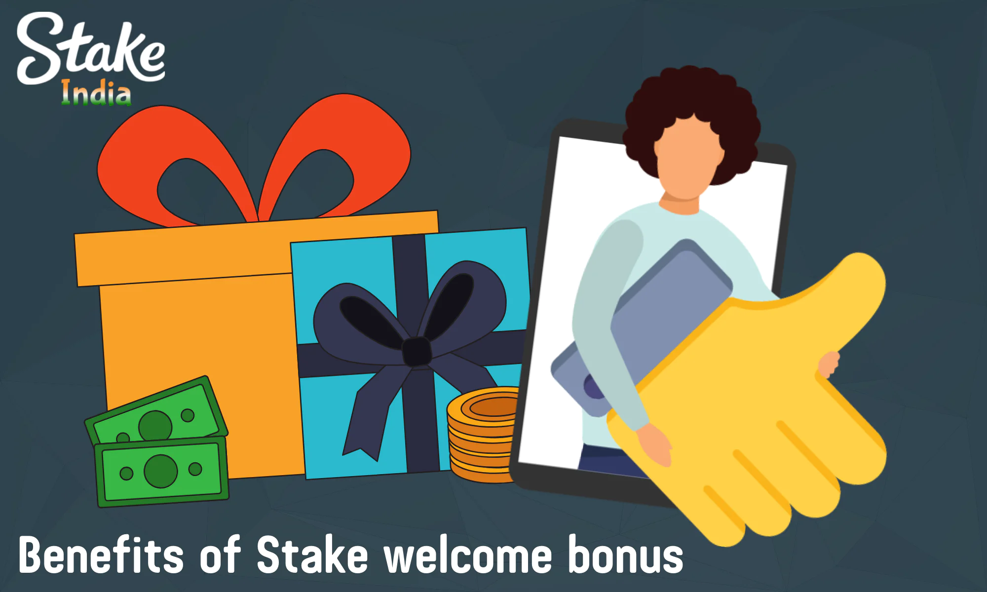 Stake offers good benefits for new players with welcome bonuses