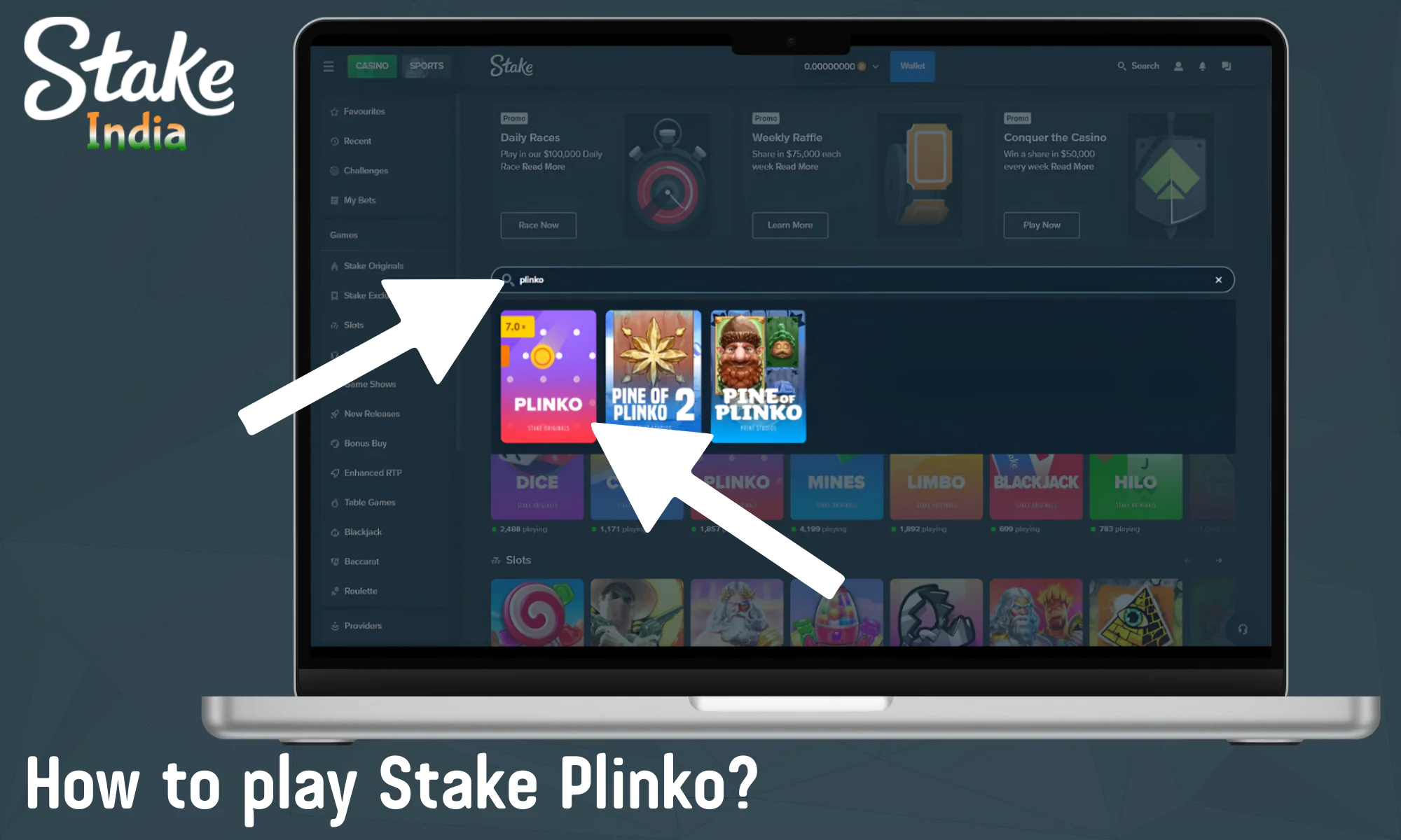Step-by-step instructions on how to start playing Stake Plinko
