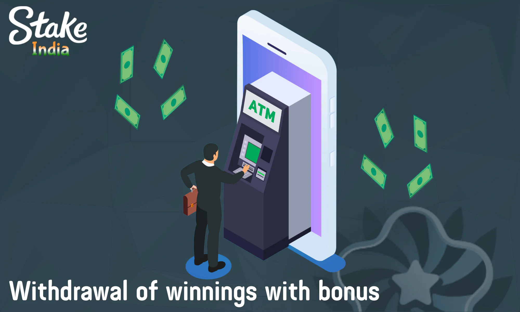 The process of withdrawing a won bonus at Stake