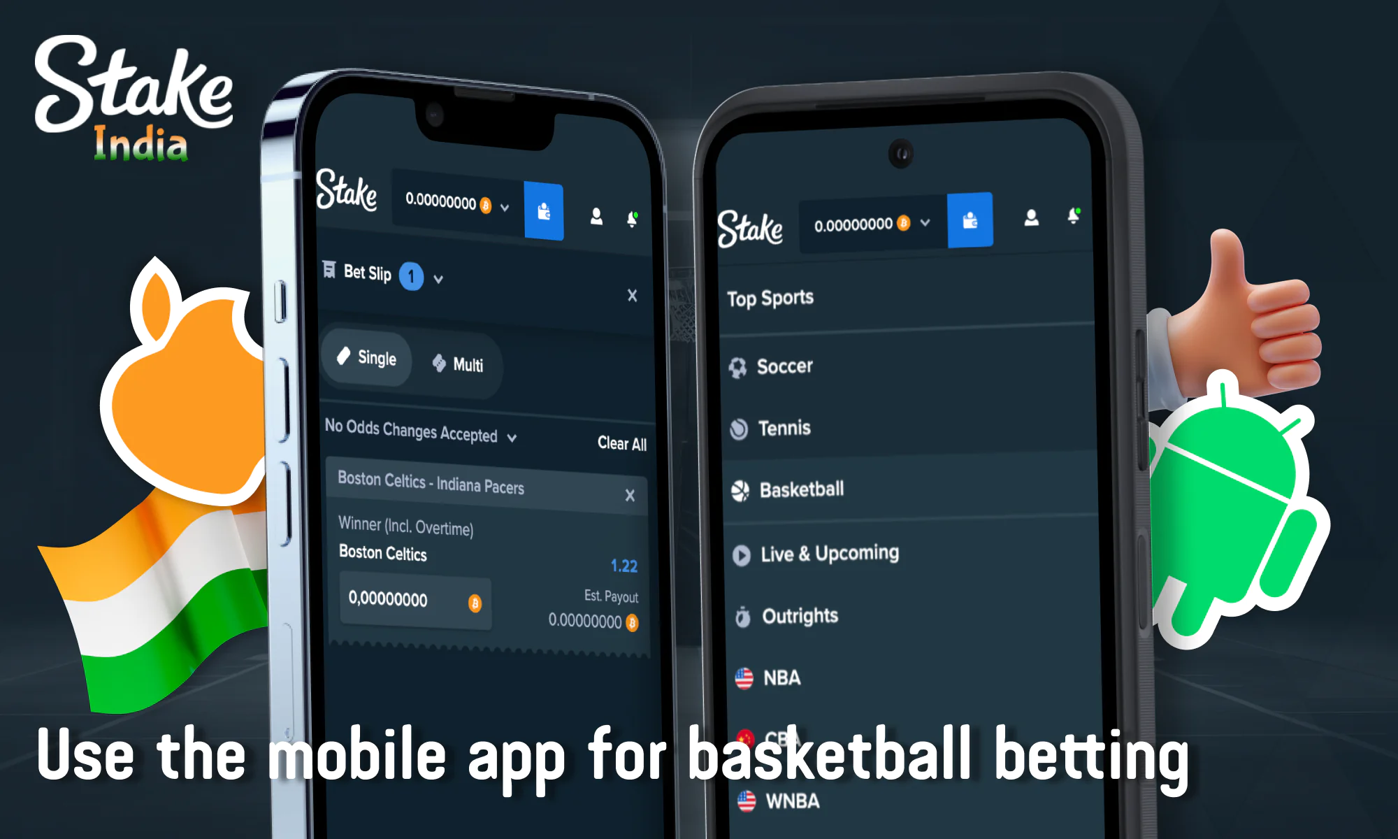 Stake India - Mobile App for basketball betting