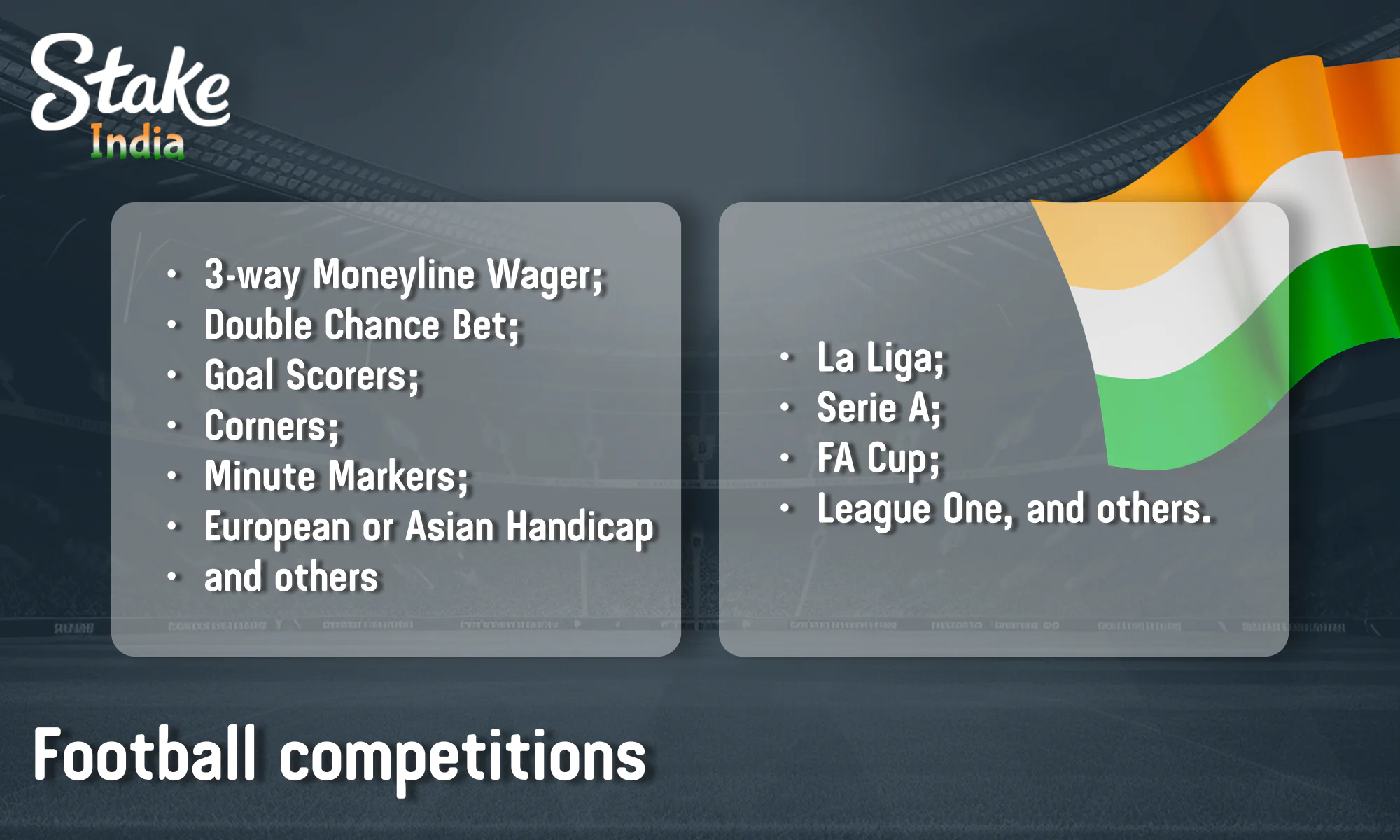 Football competitions for indian bettors - Stake India
