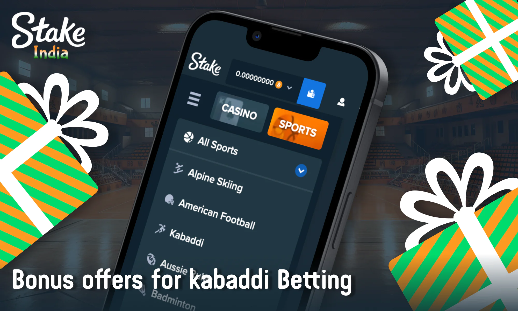 Bonuses for Indian bettors at Stake