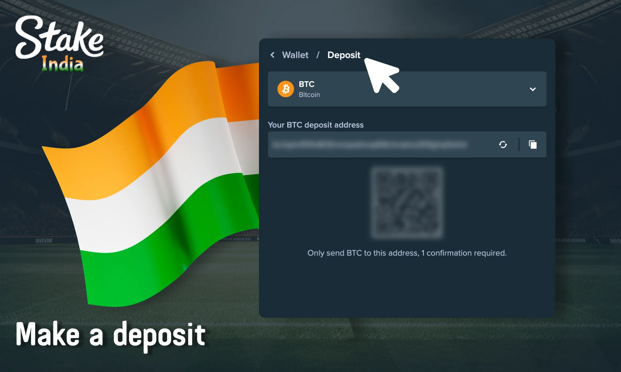 Deposit to bet at Stake in India